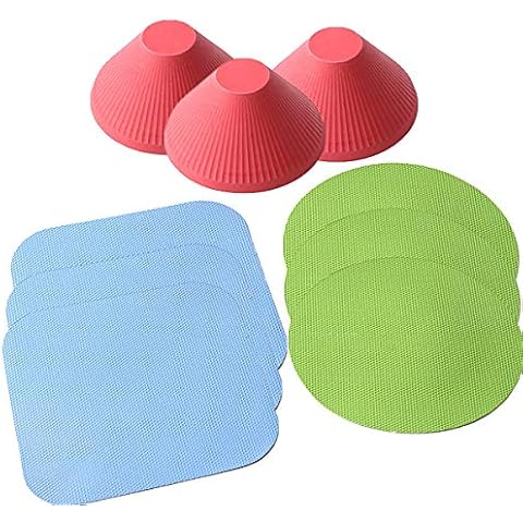 3 set of HengKe Jar Gripper, 9 Pieces Multi-Purpose Reusable Rubber Gripper Jar Opener Gripper Rubber Jar,Gripper Pads Round Kitchen Coasters Multi-Purpose Bottle Lid Openers Fit for Most Bottles Cover