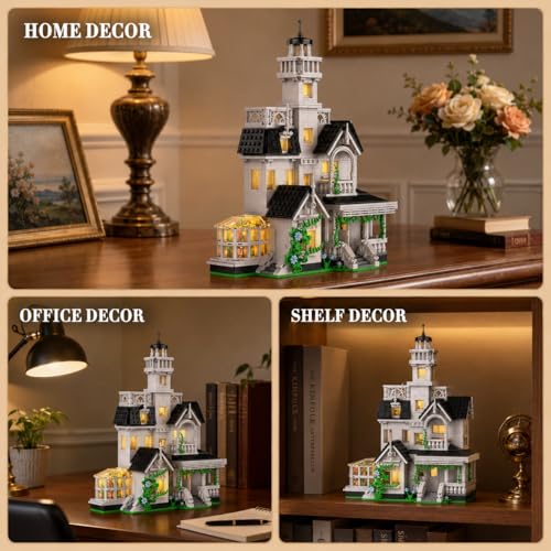 Image of Vziimo Magic House Building Set, Owens House Building Blocks with LED Light, Architecture Decor Model Kit, Gifts for Adults Teens Age 14+(1162 PCS)