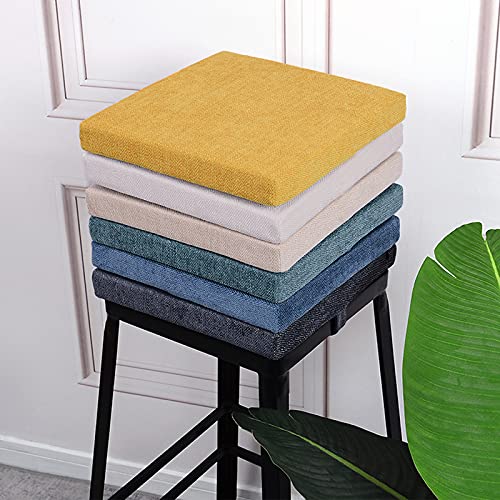 Baibu 14X14 Inches Stool Cushion Square With Ties Set Of 2, Non-Slip Bar Stool Cushion Square Seat Cushion With Machine Washable Cover - 2 Cushions Only (Blue, 14X14X1.5In) #TOP6