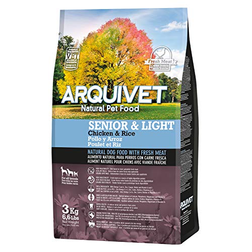 Arquivet Senior Y Light Pollo y arroz, 3 kg (Paquete de...
