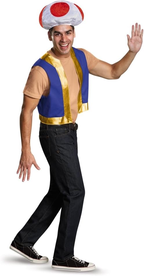 Amazon Co Jp キノピオ コスチューム マリオ コスプレ 衣装 大人 仮装 ベスト帽子 セット ゲーム キャラクター 並行輸入品 ホビー