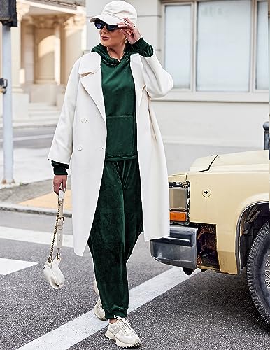 IN'VOLAND Plus Size Sweatsuits Set for Women 2 Piece Velour Tracksuit Fall Outfit Pullover Hoodie and Sweatpants with Pockets4
