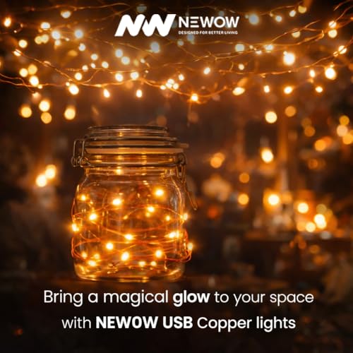 Image of NW USB String Light | USB Light | Decoration Copper USB Powered | 100 Led Light | 10 Meters Light Color- Warm White (Pack of 10)