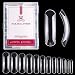 Makartt 120PCs/Case Poly Nail Extension Gel Dual Forms Nail Builder Extension Gel Nail Mold Clear Full Cover False Nail Tips Hybrid Gel Dual Forms Acrylic Nail Forms with Scale A-10