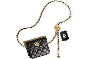 Concealed Carry Leather Chain Belt Bag for Women Black Crossbody Waist Purse...