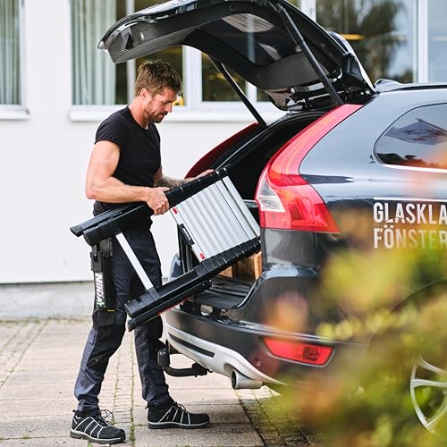 Teleskopleiter 3,5m von TELESTEPS I Made in Sweden I Prime Line I Kompakte Qualitätsleiter mit patentierten Premium Design I Dreieckige Holme I EN 131 Zertifiziert I 72235-781