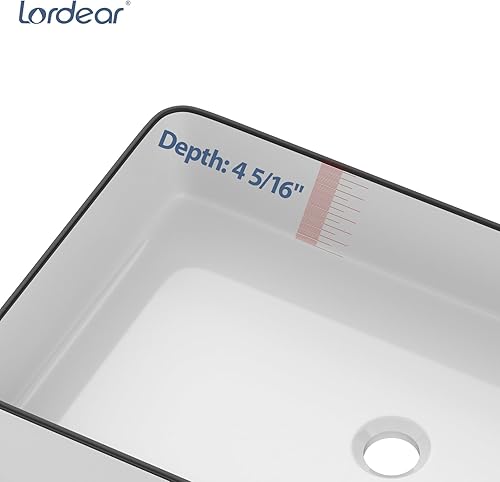 Miniatura 72 de Ordear - Lavabo de baño color blanco, para encimera.