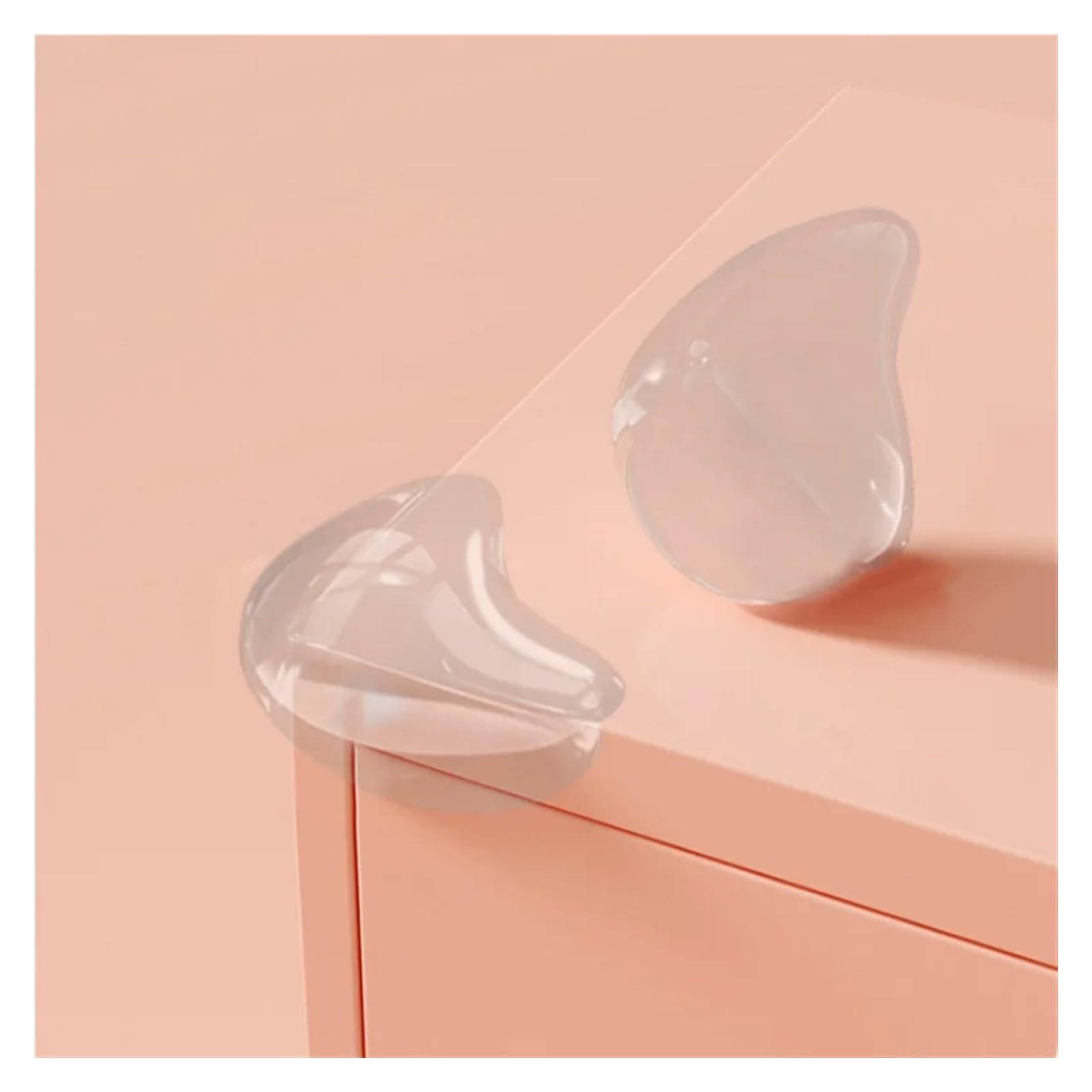 Protectores de Esquinas para mesas, Seguridad Infantil, 1 Unidad, diseño de Gota de Agua, Almohadillas Protectoras de Arco Suave y Transparente para Muebles, protección anticolisión.