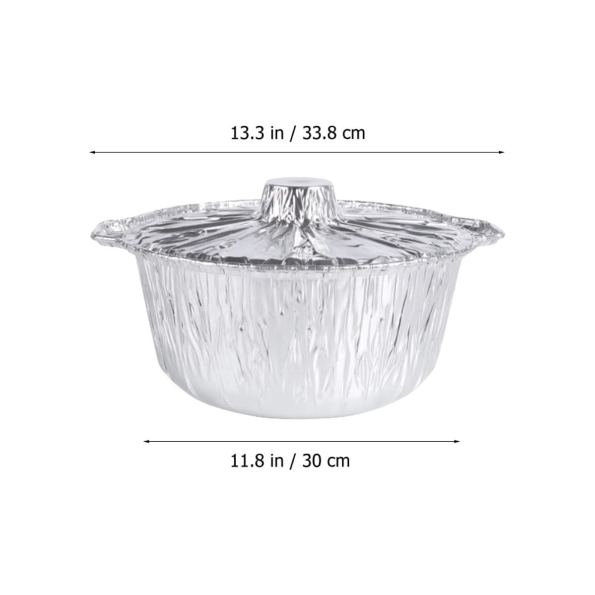 Braciere per Barbecue Portatile in Stagnola Argento da 5300ml, Usa e Getta Coperchio, Protegge Cibo Dall'umidità, per Picnic e Feste All'aperto
