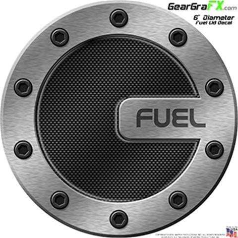 6 inch Carbon Fiber 03 Racing Fuel Lid Decal