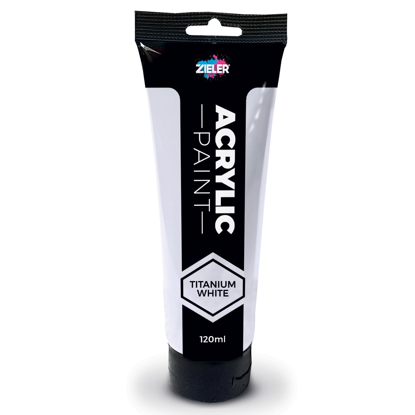 Zieler Titanium White Acrylic Paint | 120ml Easy Squeeze Tube