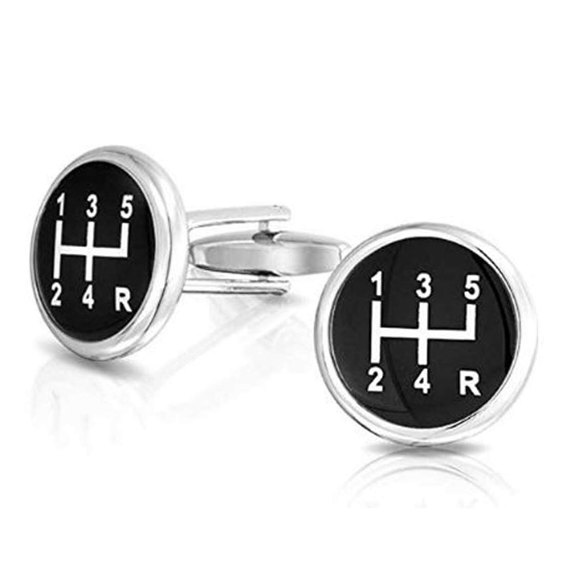 Black Car Shift Gear Black Cufflinks for Men Boys Wedding Business Corporate Gift