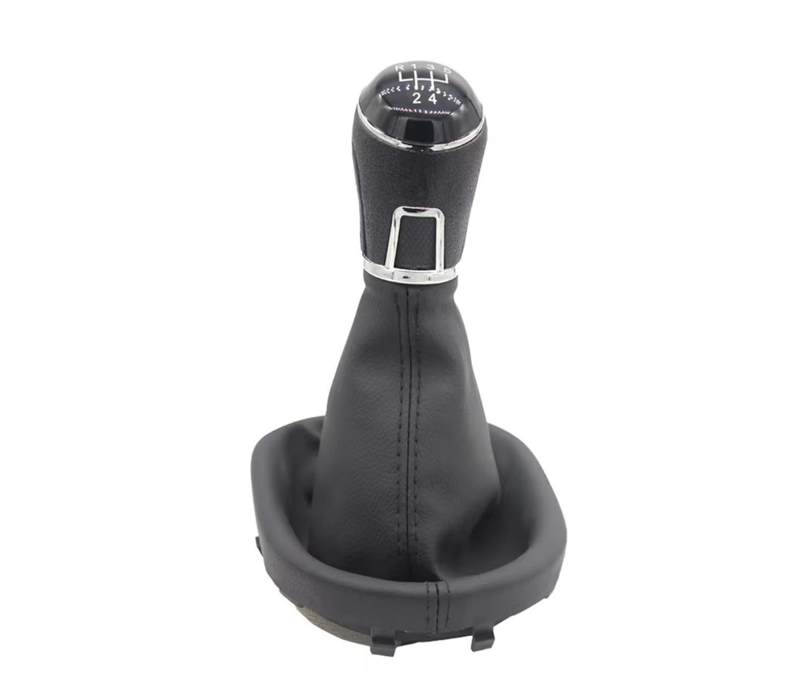 XKOEHXJ Car Gear Shift Knob for VW for Touran 2003-2011 for Caddy MK2 2004-2009 Car Accessories 5/6 Speed Gear Shift Knob Stick Gaiter Boot Gearbox Boot Cover(Black 5 Speed)