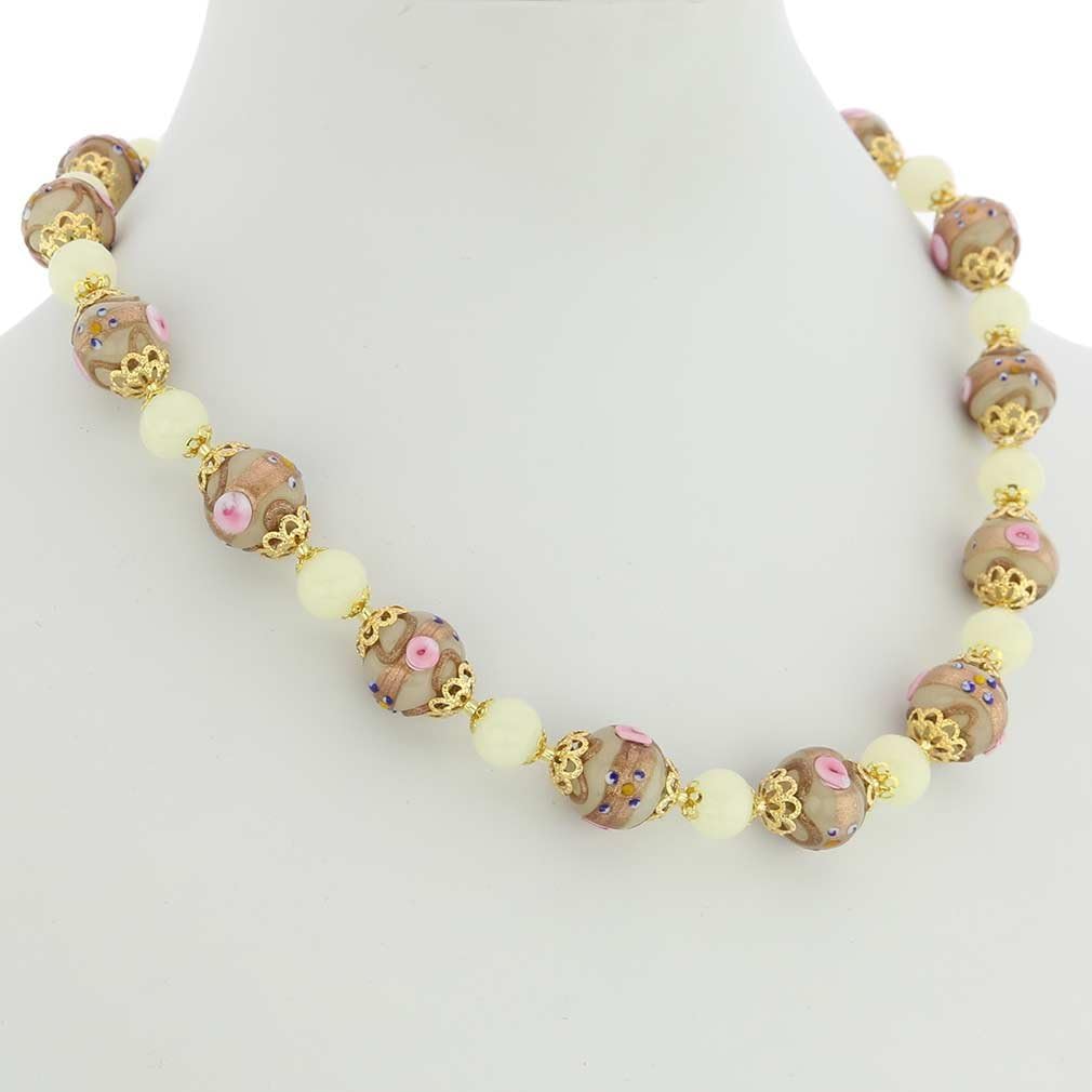 Glass Of Venice Murano Glass Necklace Venezia - Ivory
