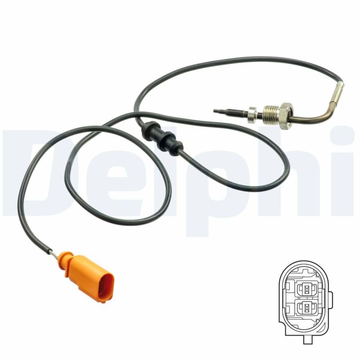 DELPHI TS30144 Sensore Temperatura gas scarico 1mm Compatibilità con VW Golf 6 5K1 Beetle Hatchback 5C1, 5C2 Beetle Cabrio 5C7, 5C8 Golf 6 Van 5K1