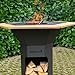 Barbecook BBQ Grill Nestor Original mit erhöhtem Grillrost und Beistelltischen und plancha, Feuerschale mit Feuerplatte, schwarz, 92x92x101cm