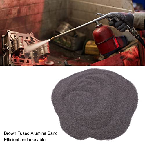 Foto von Brauner Aluminiumoxid-Sand, 2,2 LB Multifunktionales Sandstrahl-Schleifmittel mit hoher Effizienz für Schleifwerkzeuge(36 Körnung)