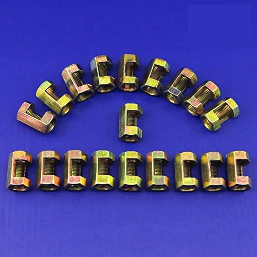 10 Pieces/lot M10 Hexagonal Nut Fastening Thread Rod Hollow Tube Connector Lamps DIY Accessories Tooth Opening at The Middle - (Color: M10 Internal Thread)