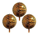 22 inch Toys Tiger Stripe Balloons Kids Inflatable Balloons 4D Jungle Safari Birthday Party Decorati