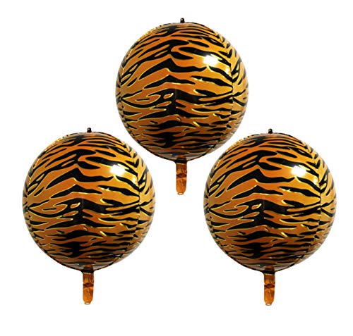 22 Inch Toys Tiger Stripe Balloons Kids Inflatable Balloons 4D Jungle Safari Birthday Party Decorations 3Pcs/Pack #TOP6