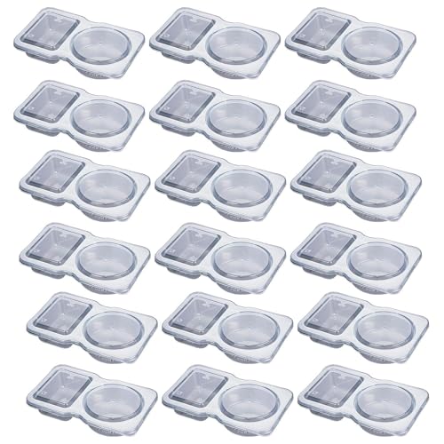 Snack Pack Contenedores, 30 recipientes para aperitivos dobles, recipientes portátiles para aperitivos, 2 compartimentos, caja de aperitivos portátil, recipiente para especias para cocina (60 ml)