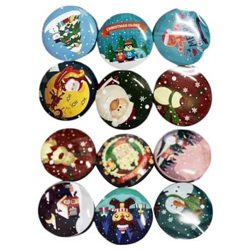 12 cajas de hojalata para caramelos, tarros redondos de Navidad de 70 g, lata decorativa de almacenamiento de hojalata | Tarros de velas de aromaterapia para dulces, chocolate, galletas, suministros