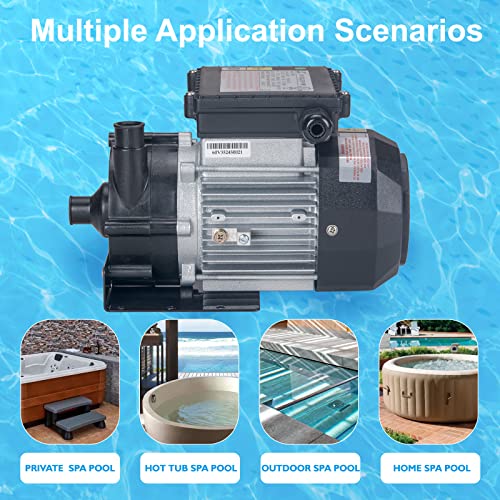 Image of WE10 SPA Circulation Pump, Hot Tub Circulation Pump, LX Pump Motor 115V, 0.25HP, 3 /4 inch Port Compatible with OEM E5 /E10 - Model: WE10(115V)