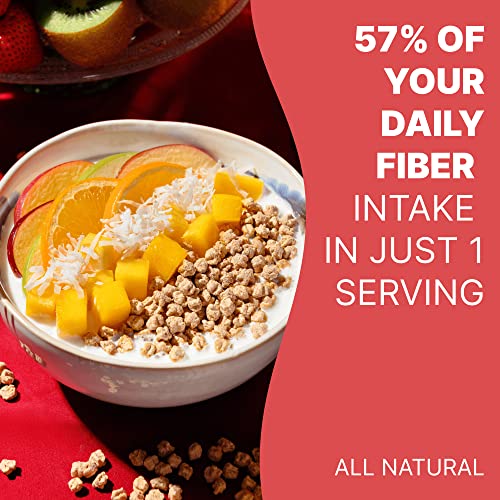 Low Carb Gluten Free High Fiber Cereal - Cinnamon Toast Flavor | Keto Friendly & Healthy Cereal | Poop Like A Champion Breakfast Essentials With Soluble Fiber, Insoluble Fiber & Psyllium Husk Powder #TOP1