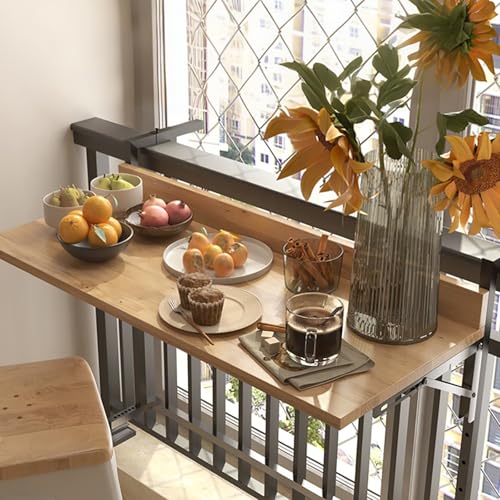 Table suspendue pour balcon et table d'appoint murale rabattable