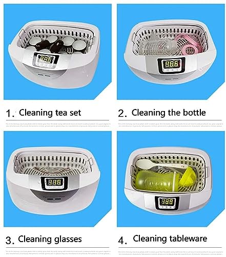 PAHION Limpador ultrassônico digital de 2,5 L com função de aquecimento, máquina de lavar ultrassôni