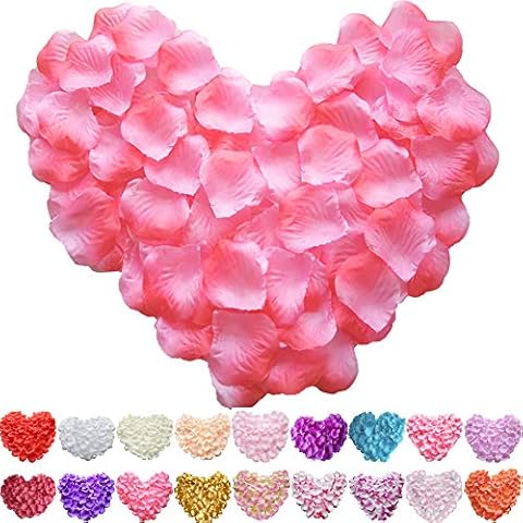 200 Pink Silk Rose Petals for Weddings Cover