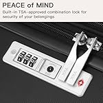 Kono 24 Inch Expandable Spinner Luggage with Wheels Hardshell Medium Checked Suitcase TSA Lock Black - Image 4