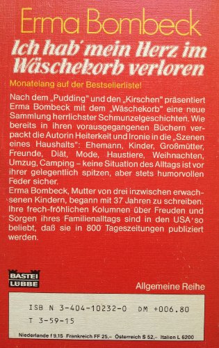 Ich hab mein Herz im Wäschekorb verloren. [German] 3404102320 Book Cover