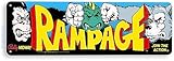 Tinworld Tin Sign: Rampage Arcade Game Room Shop Marquee Metal Decor Retro Console C497