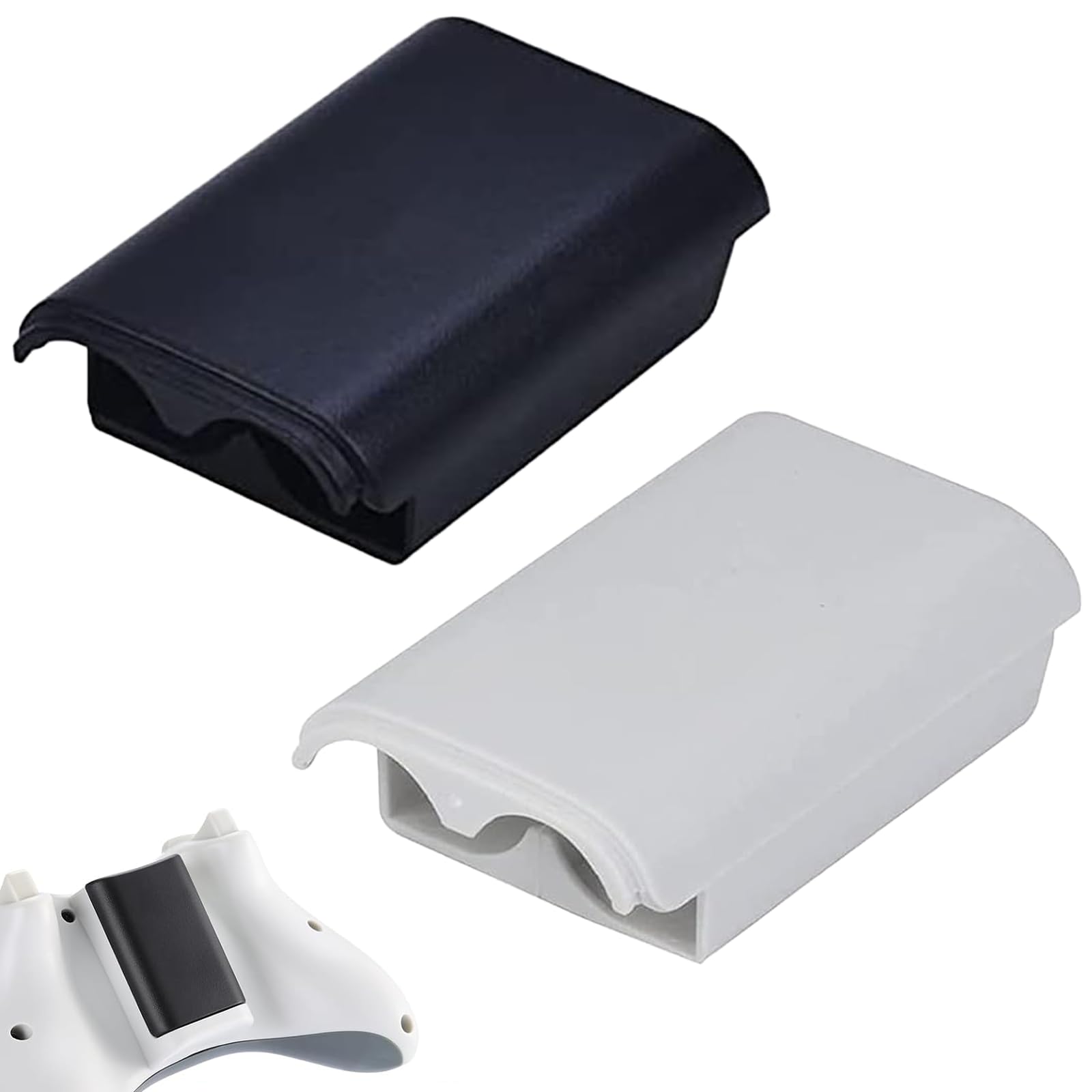 2 Pack Battery Pack Cover Replacement for Microsoft Xbox 360 Wireless Controller, Battery Pack Cover Shell Case for Microsoft Xbox 360 Wireless Controller(Black) — view 6