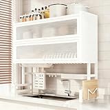 Design cavo e ventilato | Drenaggio rapido, mantiene asciutto: Questo scolapiatti da piano cucina presenta una struttura completamente cava che favorisce un’eccellente circolazione dell’aria, permettendo all’umidità in eccesso di defluire velocemente e accelerando l’asciugatura. Installato sopra il lavello, aiuta a prevenire l’accumulo di umidità e i cattivi odori, mantenendo l’area di conservazione asciutta, pulita e sicura per le stoviglie.