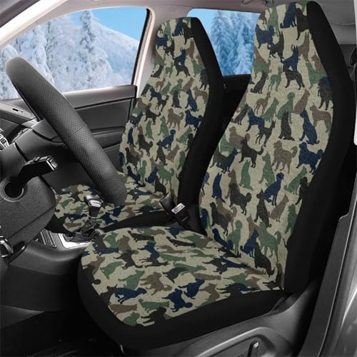 Siège avant housses 52x138cm chien camouflage pour éviter les déchirures