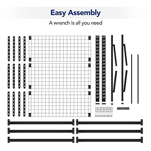 Fleximounts Garage Shelving, 3-Tier Adjustable Shelf, 4650 Lbs Weight Capacity Storage Rack, 2 X 4 Ft, Heavy Duty Industrial Metal Shelving #TOP6