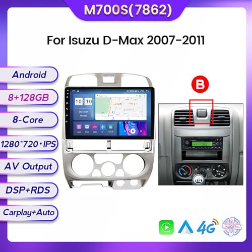Autorradio Android Isuzu D-Max 2007-2011 con navegación GPS Sat Nav y CarPlay M200S 2