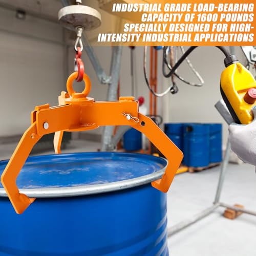 Otoolling 1pcs Open & Closed Head Drum Lifter 1600 lb Capacity, Lifter for 30-55 Gallon Barrel Steel Plastic Drums by Otoolling - Image 5