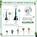 Singhoow 20 Pack Self Watering Spikes for Indoor Outdoor Plants, Automatic Plant Watering Stakes with 32.8ft Capillary Wick Rope, DIY Vacation Waterer for Potted Plant Seedling Garden Pot (Small)