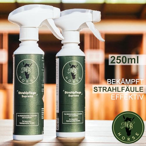 MB HORSE Supreme Strahlpflege 250ml, Intensivpflege für Pferde Hufen gegen Strahlfäule, Pferdepflege Hufpflege Hufgesundheit, Hufspray Hufstrahlfäule Pferdezubehör Strahl Hufmittel Pferdehufe