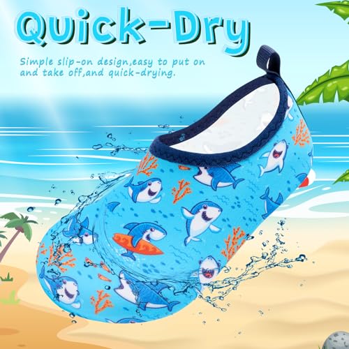 Image of VIFUUR Kids Water Shoes Girls Boys Quick Dry Aqua Socks for Beach Swim Outdoor Sports