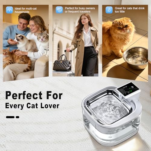 Fuente de Agua para Gatos LOXIBAO 4.5L Recargable miniatura 4