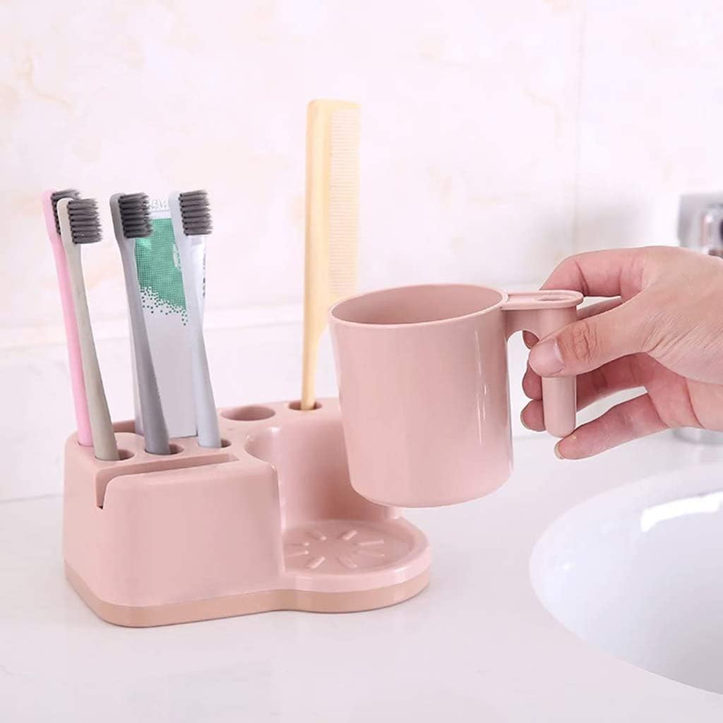 Multifunctional Bathroom Gargle Cup Toothbrush Holder Rack Toiletry Supplies Toothpaste Stand Dispenser Caddy Storage Organizer