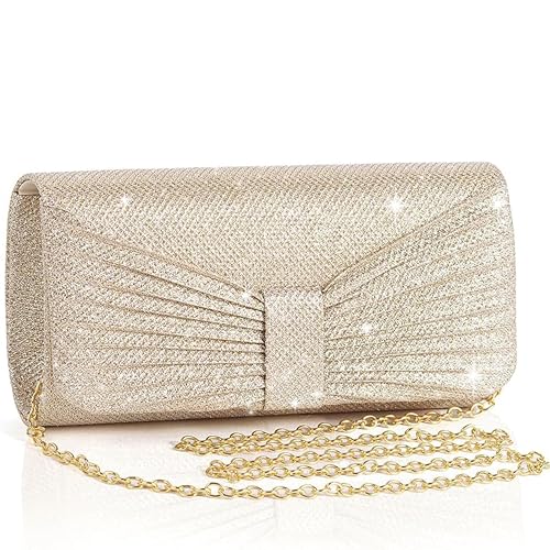 Image of Clutch Purse for Women with Detachable Chain Sparkling Evening Hand Clutch Bags For Wedding Cocktail Prom Party Elegance Charm -21 x 6 x 12 Cm | Clutch Purse