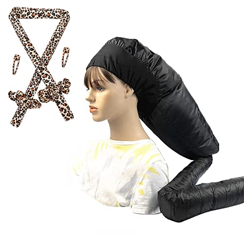 Hair Dryer Bonnet Hood And Heatless Hair Curler Set Deep Conditioning Drying Heat Cap No Heat Curling Rod Headband For Women Natural Curly Textured Hair Care Styling #TOP10