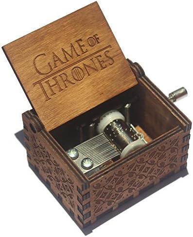 URLIGHT Game of Thrones Theme Handmade Engraved Wooden Music Box - For Merry Christmas Theme