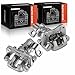 A-Premium Disc Brake Caliper Assembly with Bracket Compatible with Select Honda and Acura Models - Civic 2006-2015, CSX 2006-2011, ILX 2013-2018 - Rear Driver and Passenger Side, 2-PC