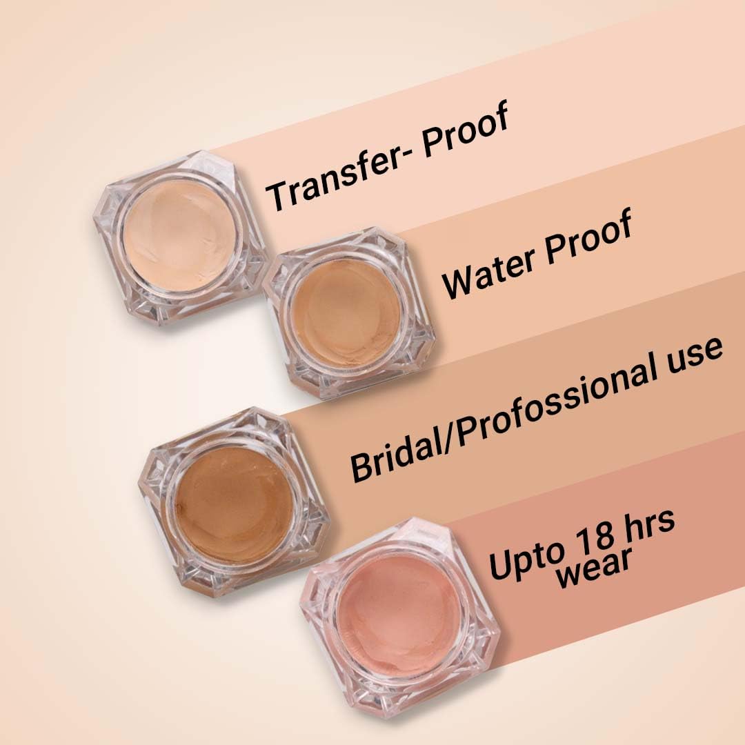 Cuffs N Lashes Cover Pot Concealer 14g – Full Coverage Cream Concealer for Dark Circles Acne Scars &Redness | Long-Lasting Blendable Makeup Base for All Skin Types (Orange Corrector - C1) - Image 8 thumbnail